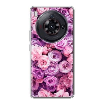 Силиконовый чехол на ZTE Nubia Z50S Pro с принтом лавандовые розы