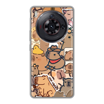 Силиконовый чехол на ZTE Nubia Z50S Pro с принтом капибара