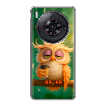 Силиконовый чехол на ZTE Nubia Z50S Pro с принтом сова