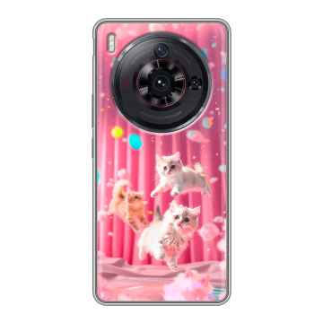 Силиконовый чехол на ZTE Nubia Z50S Pro с принтом милые котики