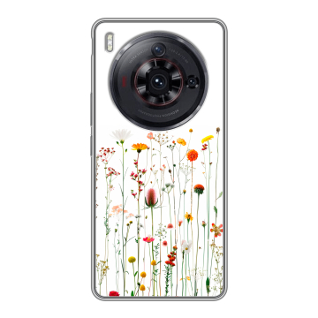 Силиконовый чехол на ZTE Nubia Z50S Pro с принтом цветы