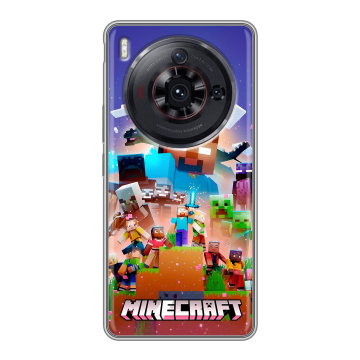 Силиконовый чехол на ZTE Nubia Z50S Pro с принтом Майнкрафт Minecraft
