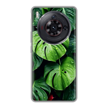 Силиконовый чехол на ZTE Nubia Z50S Pro с принтом Листья