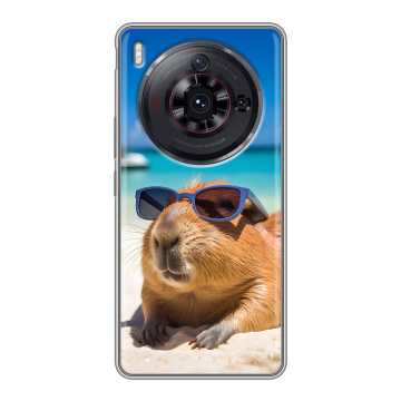 Силиконовый чехол на ZTE Nubia Z50S Pro с принтом Капибара