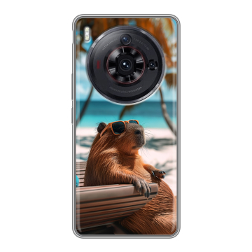 Силиконовый чехол на ZTE Nubia Z50S Pro с принтом Капибара