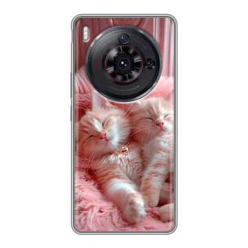 Силиконовый чехол на ZTE Nubia Z50S Pro с принтом котята котики