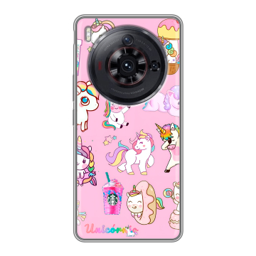 Силиконовый чехол на ZTE Nubia Z50S Pro с принтом розовые единороги