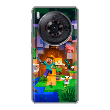 Силиконовый чехол на ZTE Nubia Z50S Pro с принтом Майнкрафт Minecraft