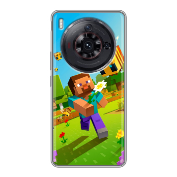 Силиконовый чехол на ZTE Nubia Z50S Pro с принтом Майнкрафт Minecraft