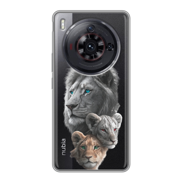 Силиконовый чехол на ZTE Nubia Z50S Pro с принтом Львы