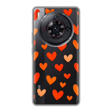 Силиконовый чехол на ZTE Nubia Z50S Pro с принтом Сердечки