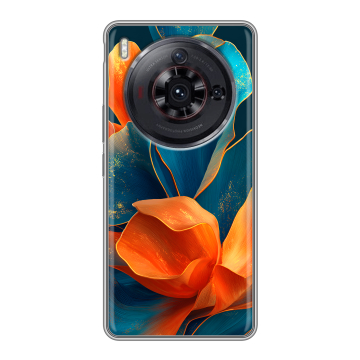 Силиконовый чехол на ZTE Nubia Z50S Pro с принтом Цветы