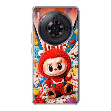Силиконовый чехол на ZTE Nubia Z50S Pro с принтом Labubu Лабубу