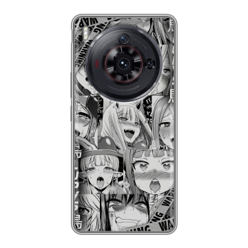 Силиконовый чехол на ZTE Nubia Z50S Pro с принтом Ahegao Ахегао Аниме