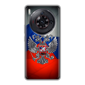 Силиконовый чехол на ZTE Nubia Z50S Pro с принтом Флаг России