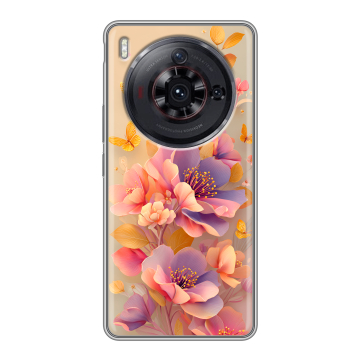 Силиконовый чехол на ZTE Nubia Z50S Pro с принтом Цветы и бабочки