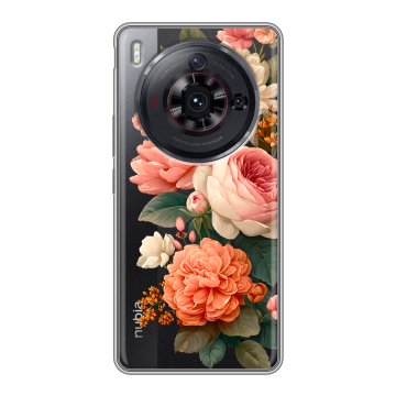 Силиконовый чехол на ZTE Nubia Z50S Pro с принтом цветы