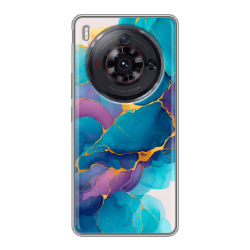 Силиконовый чехол на ZTE Nubia Z50S Pro с принтом Мрамор блестки