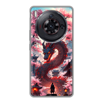 Силиконовый чехол на ZTE Nubia Z50S Pro с принтом Дракон Японский