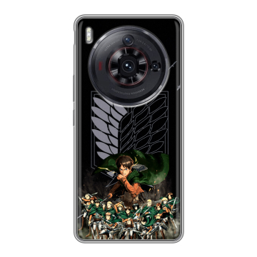 Силиконовый чехол на ZTE Nubia Z50S Pro с принтом Атака титанов