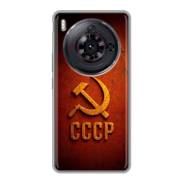 Силиконовый чехол на ZTE Nubia Z50S Pro с принтом Флаг Герб СССР