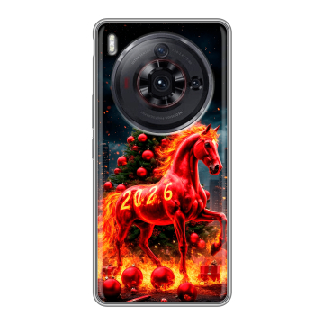 Силиконовый чехол на ZTE Nubia Z50S Pro с принтом Новый год
