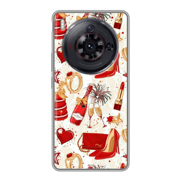 Силиконовый чехол на ZTE Nubia Z50S Pro с принтом Новый год