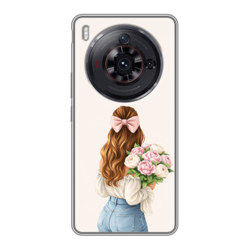 Силиконовый чехол на ZTE Nubia Z50S Pro с принтом женский