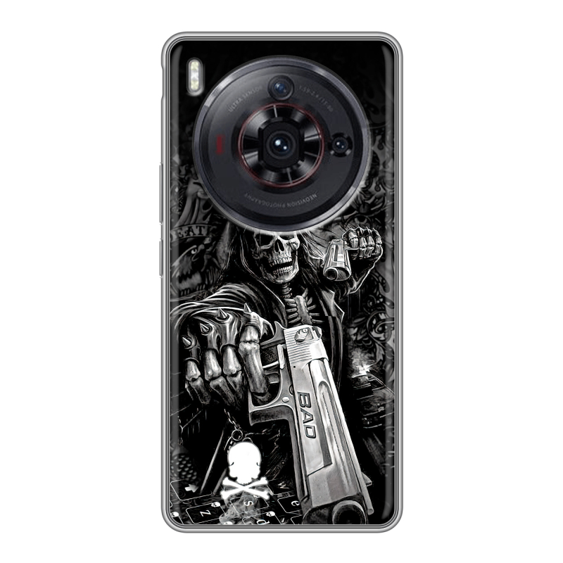 Силиконовый чехол на ZTE Nubia Z50S Pro с принтом Скелет Силиконовый чехол на ZTE Nubia Z50S Pro с принтом Скелет