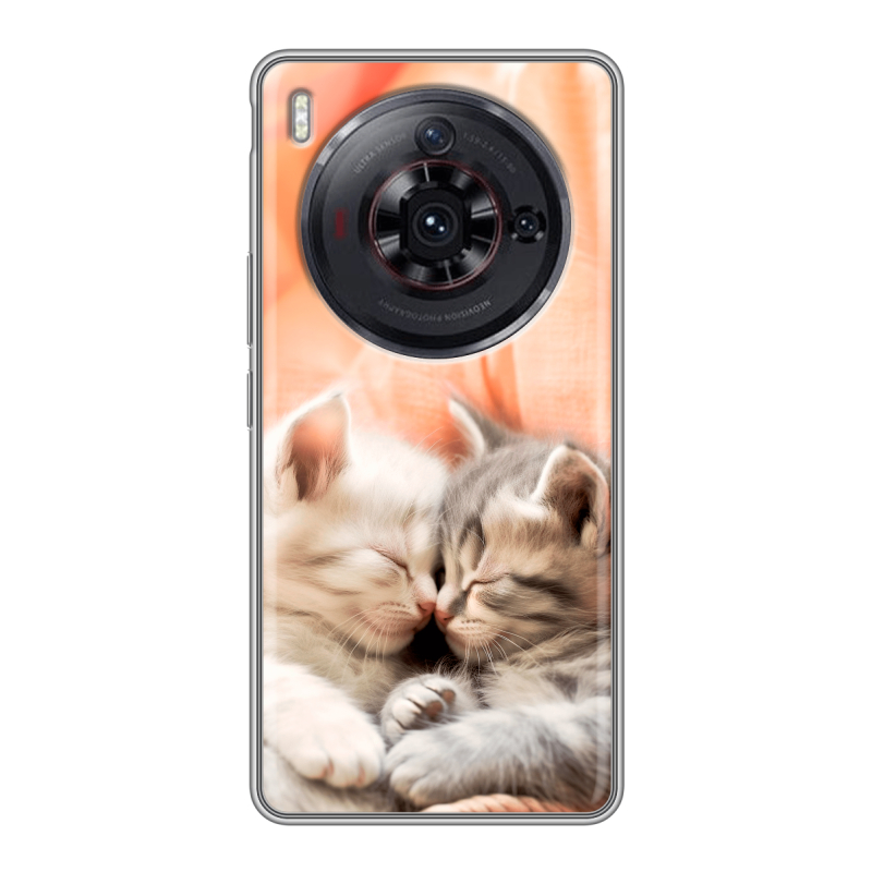 Силиконовый чехол на ZTE Nubia Z50S Pro с принтом Котята Силиконовый чехол на ZTE Nubia Z50S Pro с принтом Котята
