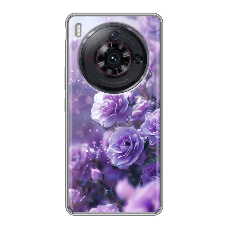 Силиконовый чехол на ZTE Nubia Z50S Pro с принтом Розы цветы Силиконовый чехол на ZTE Nubia Z50S Pro с принтом Розы цветы