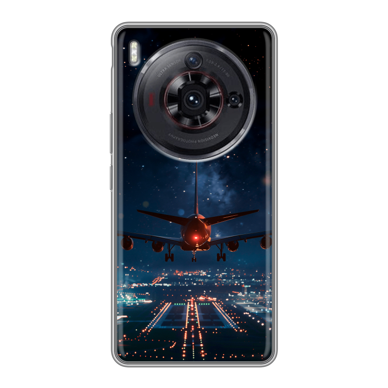Силиконовый чехол на ZTE Nubia Z50S Pro с принтом самолет Силиконовый чехол на ZTE Nubia Z50S Pro с принтом самолет