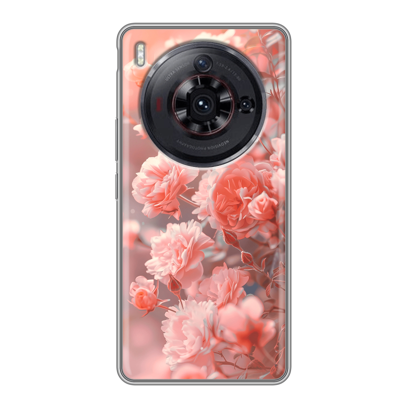 Силиконовый чехол на ZTE Nubia Z50S Pro с принтом Розы цветы Силиконовый чехол на ZTE Nubia Z50S Pro с принтом Розы цветы