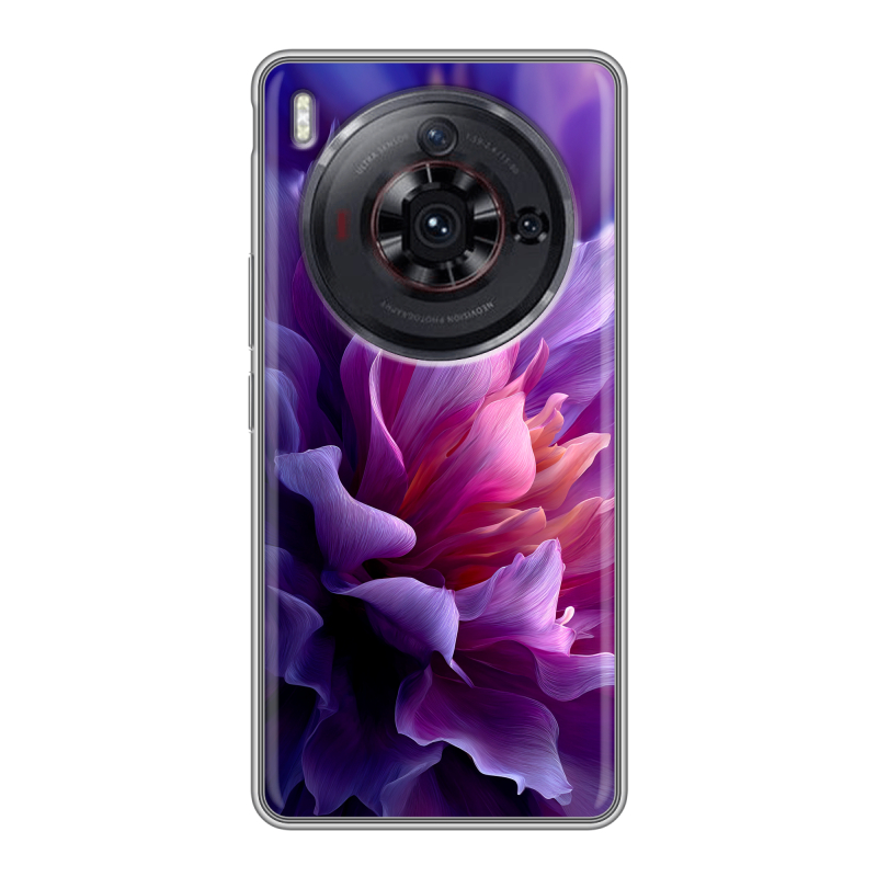 Силиконовый чехол на ZTE Nubia Z50S Pro с принтом женский цветы Силиконовый чехол на ZTE Nubia Z50S Pro с принтом женский цветы