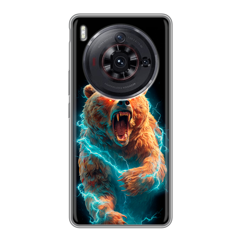 Силиконовый чехол на ZTE Nubia Z50S Pro с принтом Медведь Силиконовый чехол на ZTE Nubia Z50S Pro с принтом Медведь