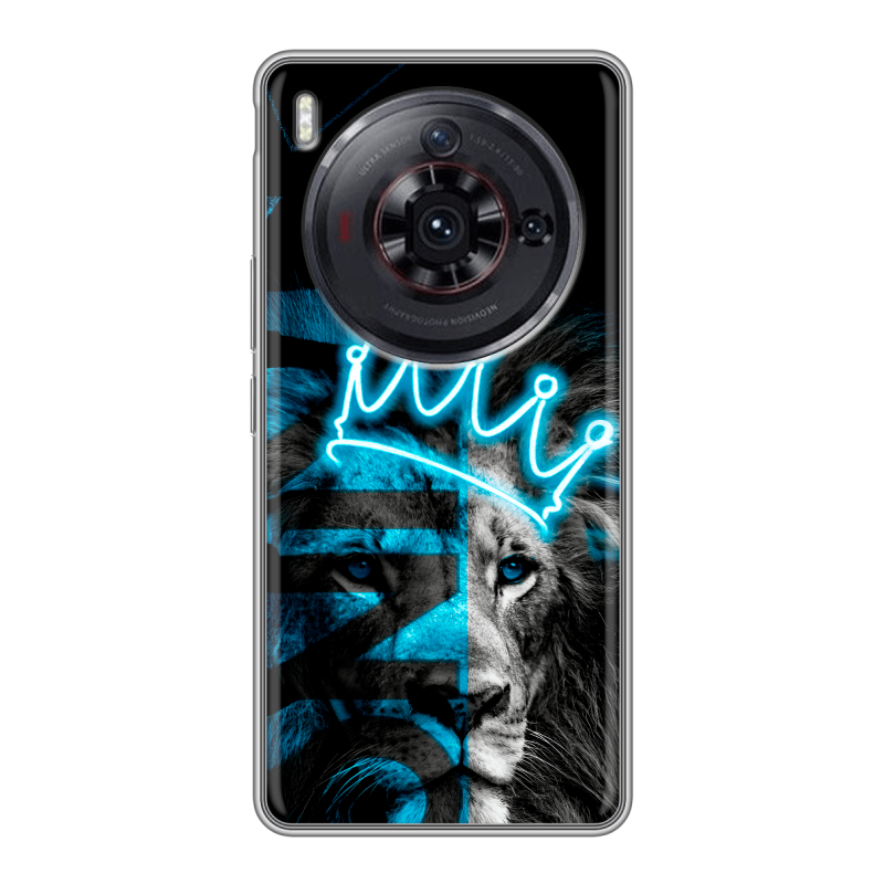 Силиконовый чехол на ZTE Nubia Z50S Pro с принтом Король лев Силиконовый чехол на ZTE Nubia Z50S Pro с принтом Король лев