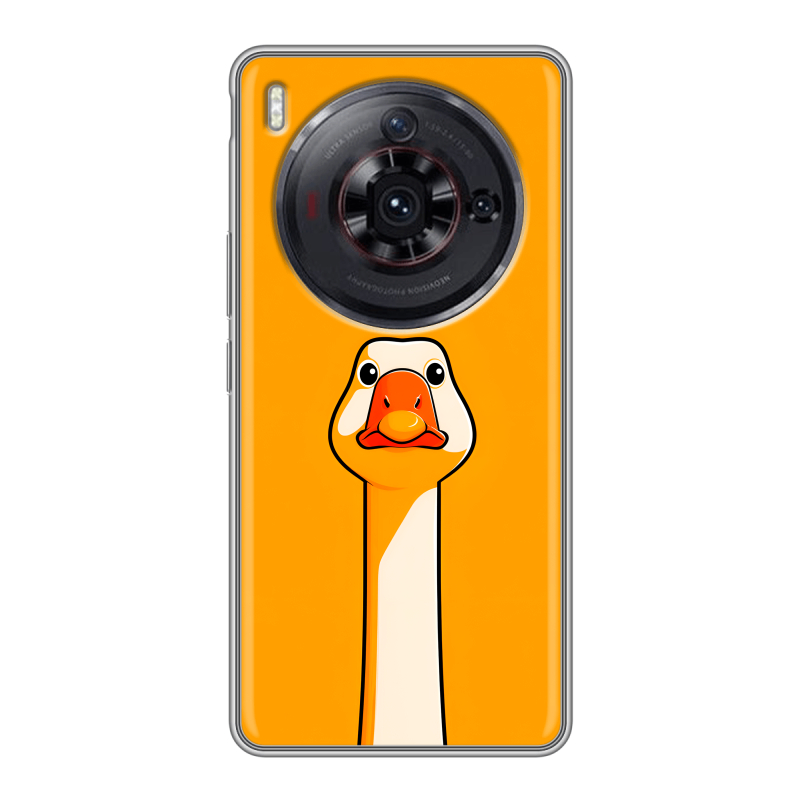 Силиконовый чехол на ZTE Nubia Z50S Pro с принтом Смешная утка Силиконовый чехол на ZTE Nubia Z50S Pro с принтом Смешная утка