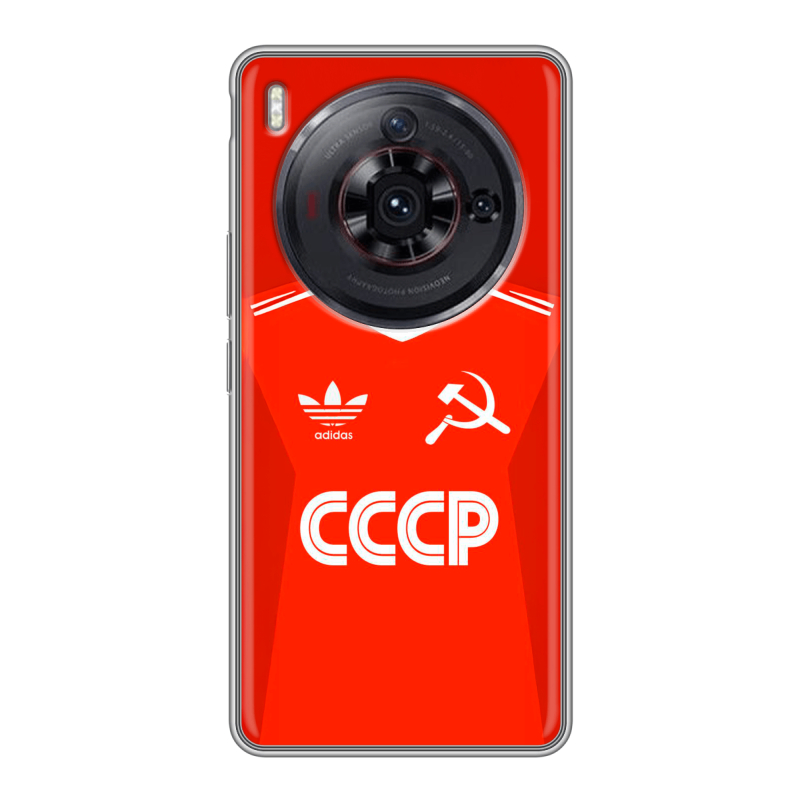Силиконовый чехол на ZTE Nubia Z50S Pro с принтом Флаг Герб СССР Силиконовый чехол на ZTE Nubia Z50S Pro с принтом Флаг Герб СССР