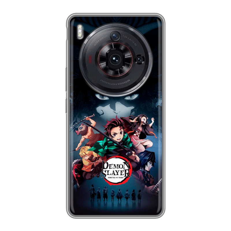 Силиконовый чехол на ZTE Nubia Z50S Pro с принтом Demon Slayer Клинок рассекающий демонов Силиконовый чехол на ZTE Nubia Z50S Pro с принтом Demon Slayer Клинок рассекающий демонов