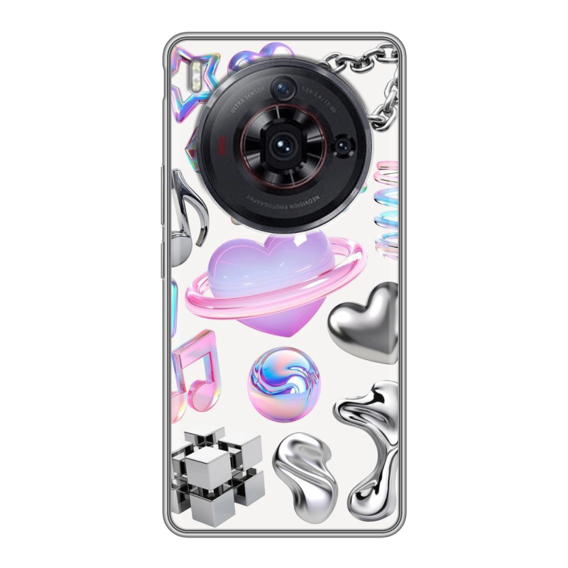 Силиконовый чехол на ZTE Nubia Z50S Pro с принтом Y2K Силиконовый чехол на ZTE Nubia Z50S Pro с принтом Y2K