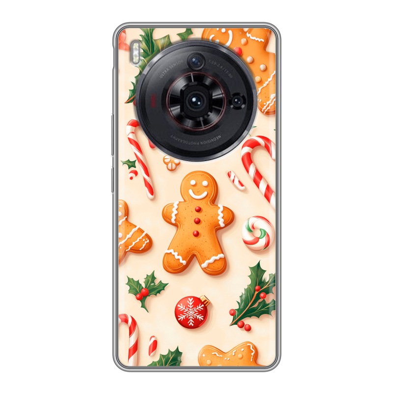 Силиконовый чехол на ZTE Nubia Z50S Pro с принтом Новый год Силиконовый чехол на ZTE Nubia Z50S Pro с принтом Новый год