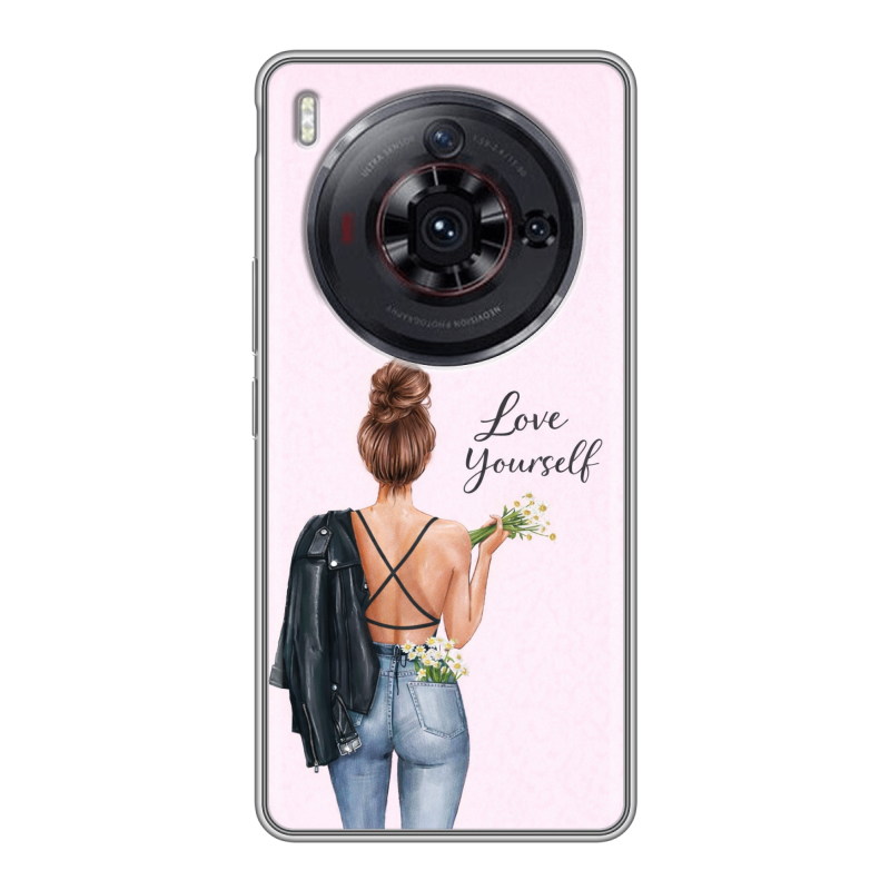Силиконовый чехол на ZTE Nubia Z50S Pro с принтом женский Силиконовый чехол на ZTE Nubia Z50S Pro с принтом женский