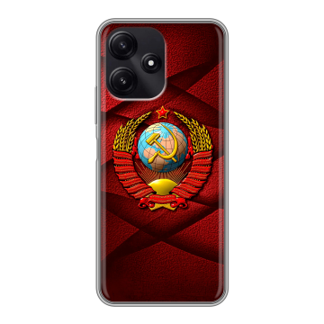 Силиконовый чехол на Xiaomi Poco M6 Pro 5G с принтом Герб СССР Силиконовый чехол на Xiaomi Poco M6 Pro 5G с принтом Герб СССР