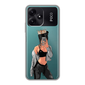 Силиконовый чехол на Xiaomi Poco M6 Pro 5G с принтом Женские принты Силиконовый чехол на Xiaomi Poco M6 Pro 5G с принтом Женские принты