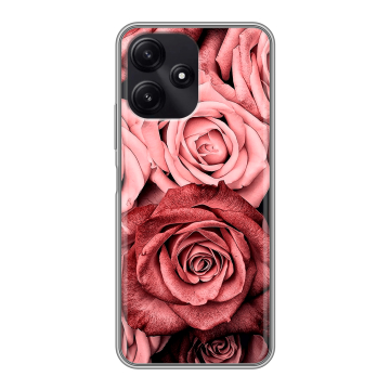 Силиконовый чехол на Xiaomi Poco M6 Pro 5G с принтом Цветы розы Силиконовый чехол на Xiaomi Poco M6 Pro 5G с принтом Цветы розы