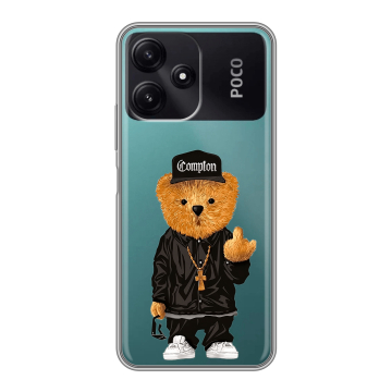 Силиконовый чехол на Xiaomi Poco M6 Pro 5G с принтом Мишка