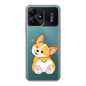 Силиконовый чехол на Xiaomi Poco M6 Pro 5G с принтом Корги