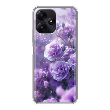 Силиконовый чехол на Xiaomi Poco M6 Pro 5G с принтом Розы цветы