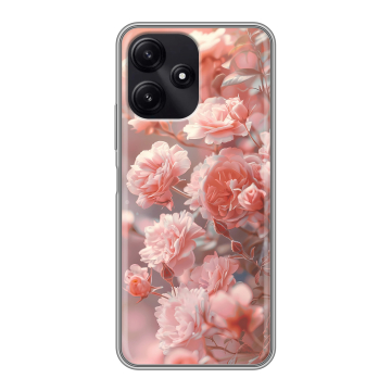 Силиконовый чехол на Xiaomi Poco M6 Pro 5G с принтом Розовые розы
