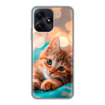 Силиконовый чехол на Xiaomi Poco M6 Pro 5G с принтом котик